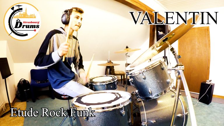 Valentin joue une étude « Rock Funk »